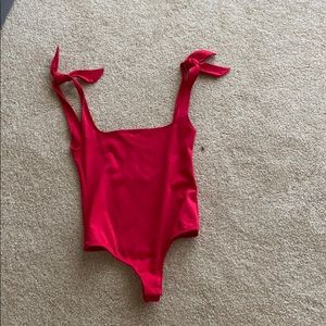 Red bodysuit